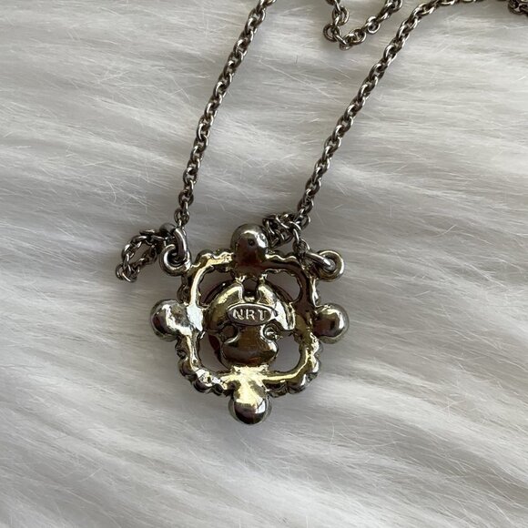 PINK ROSE NECKLACE NRT VINTAGE - Picture 9 of 13